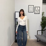 Jeans Ballon Baggy Scuro 3851