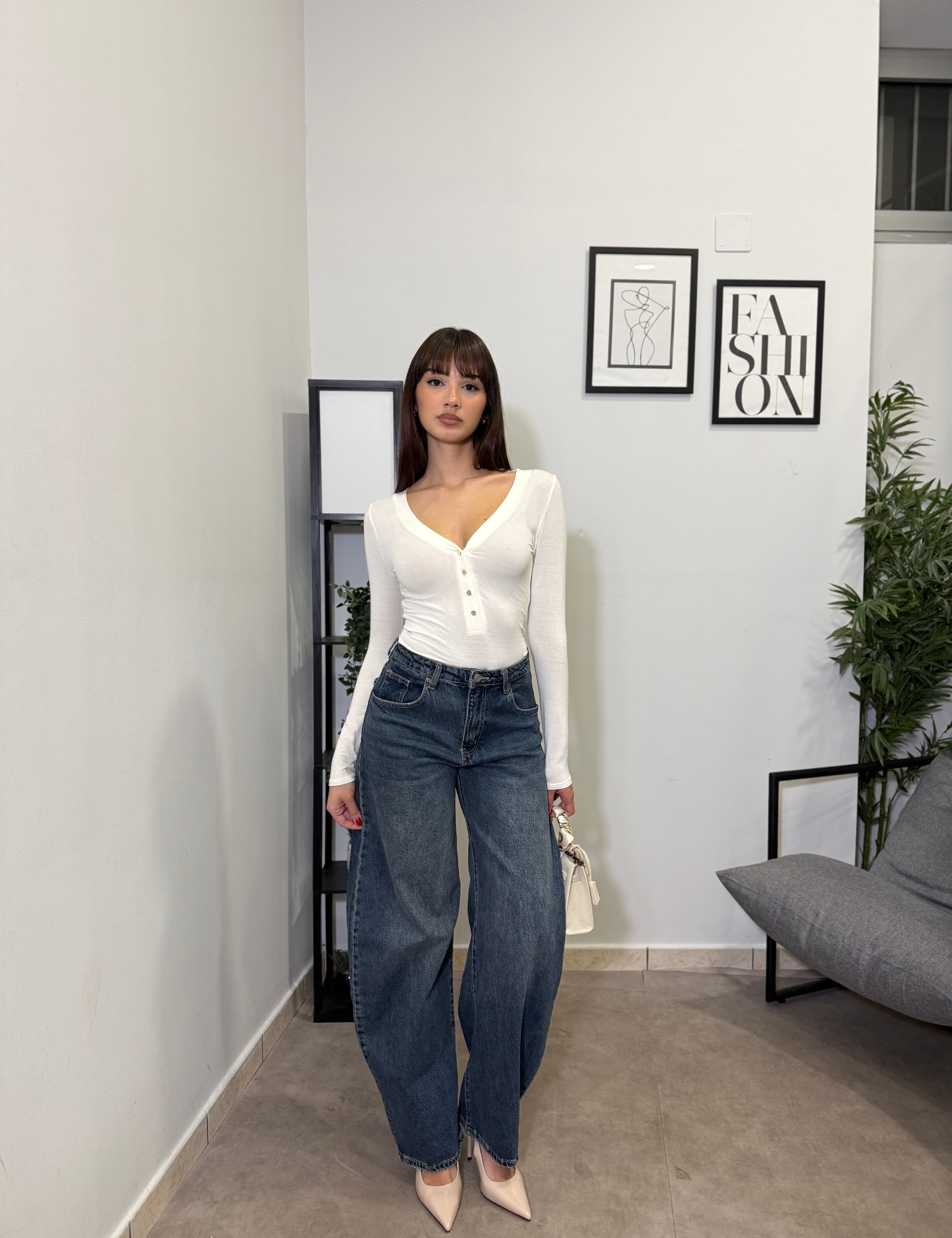 Jeans Ballon Baggy Scuro 3851