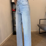Jeans con strass a lato 5297