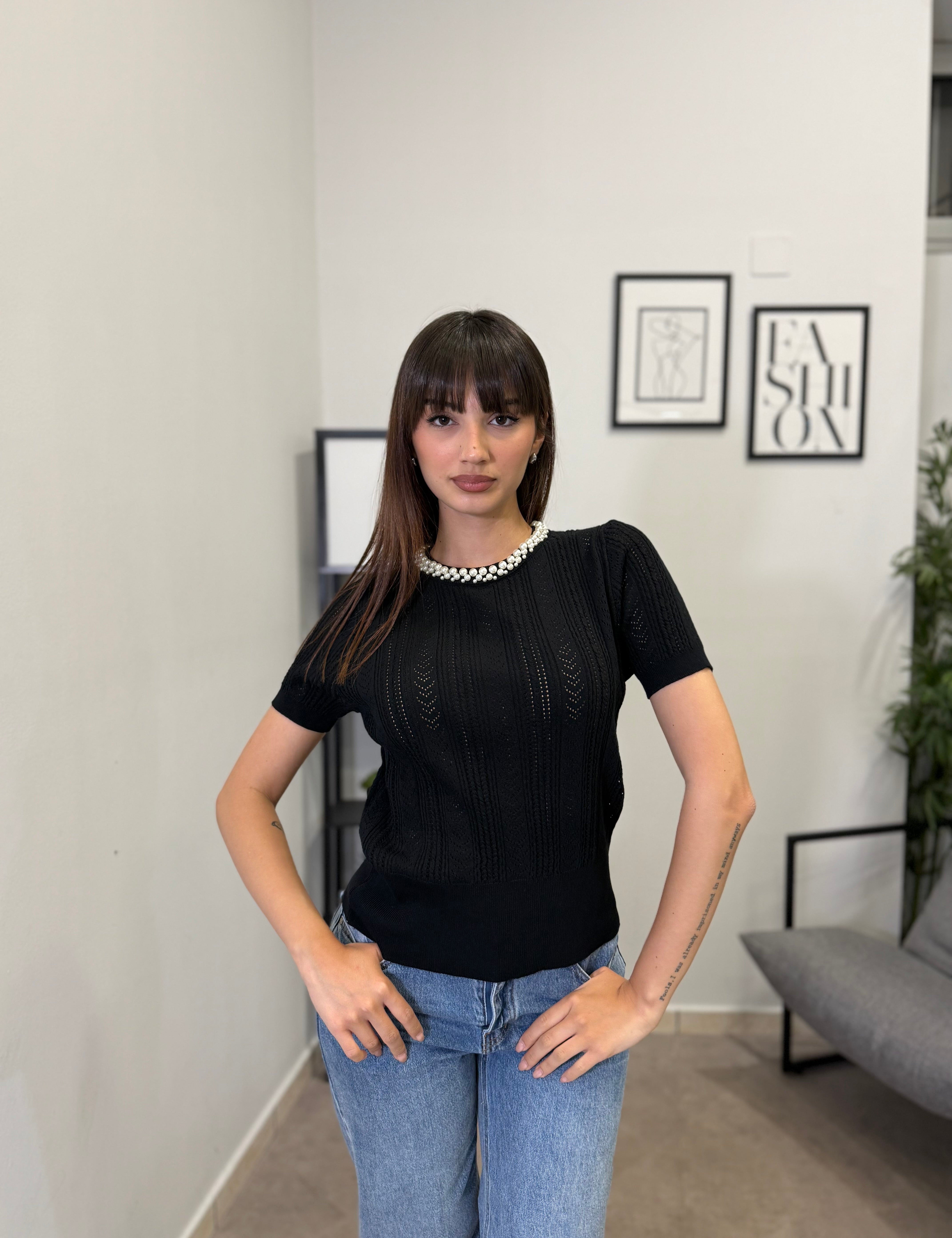 Maglia con Perline 5397