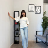 Jeans Flowers Strass 5037