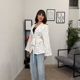 Blazer con Cintura Pois 3871