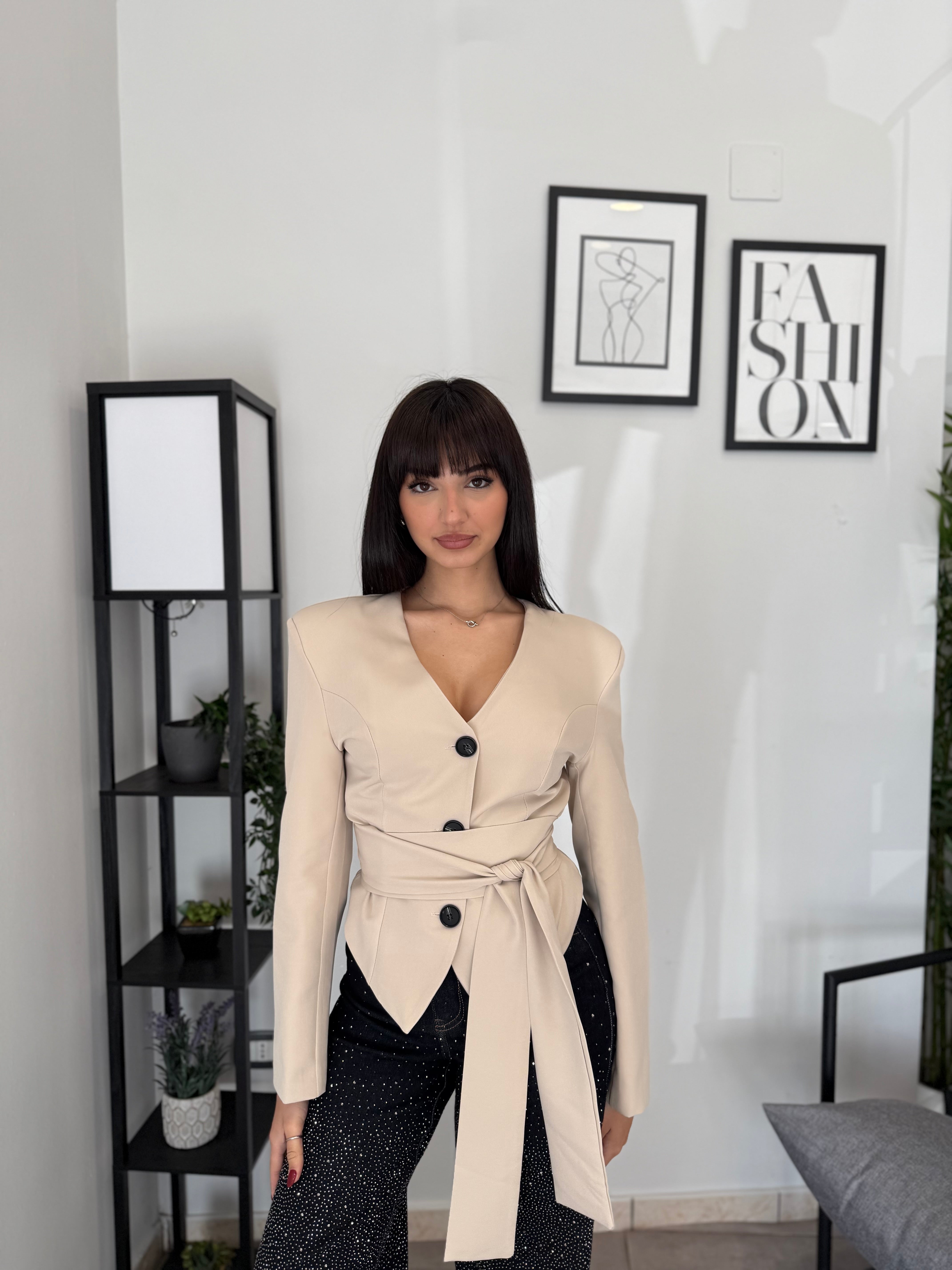 Blazer Crop con fusciacca 6817