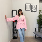Blazer con Cintura Pink - 3871