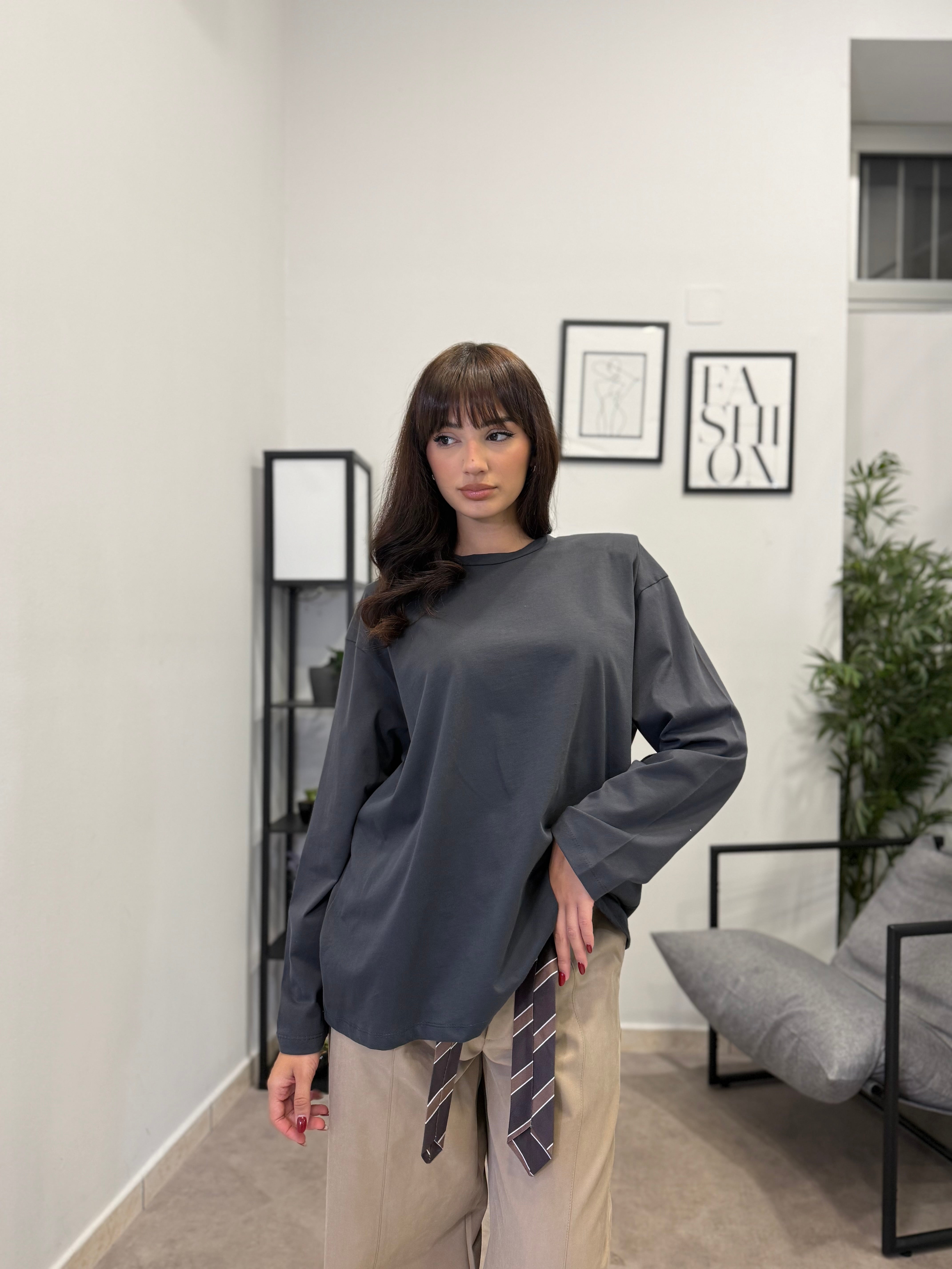 Maglia in cotone con spallina 2639