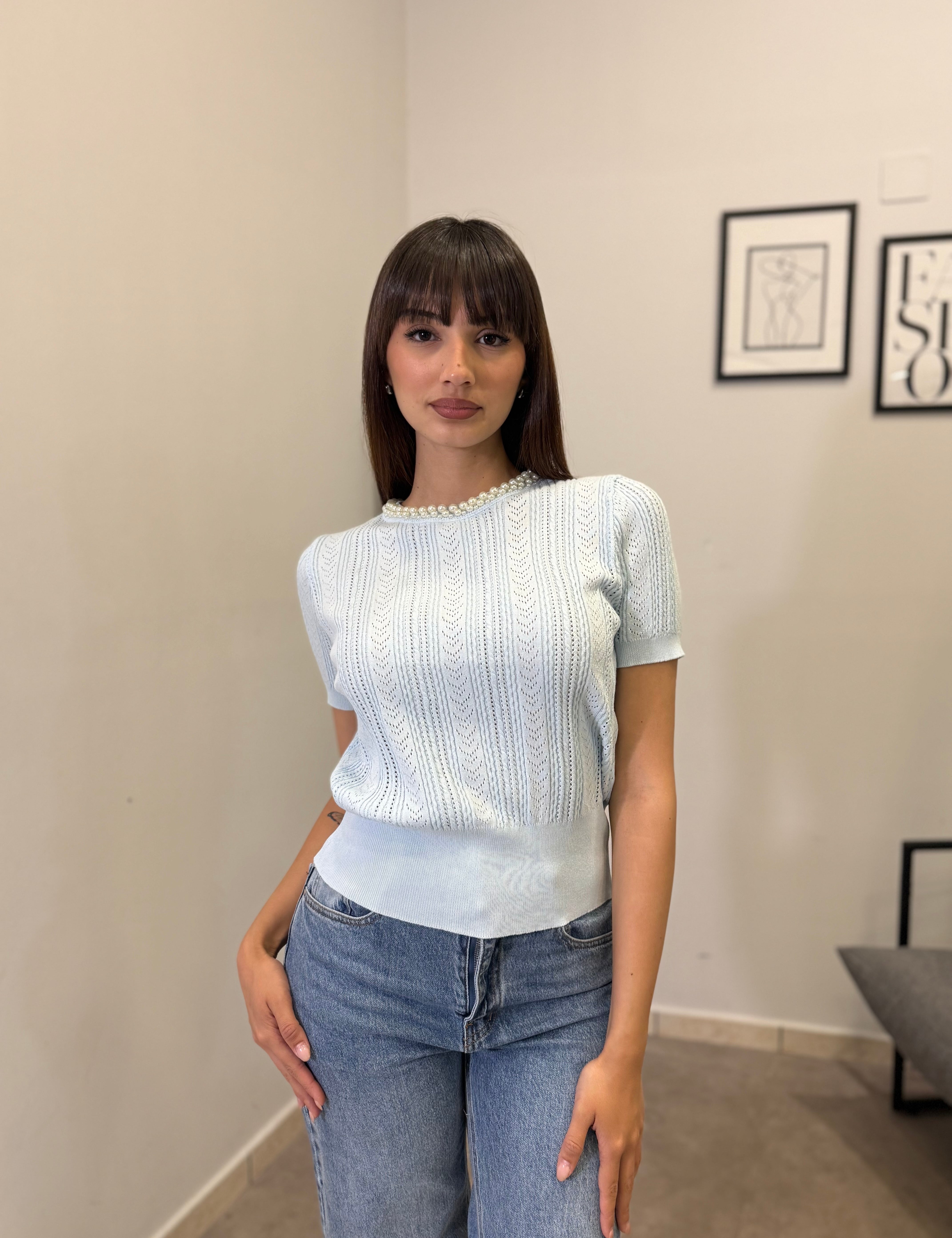 Maglia con Perline 5397