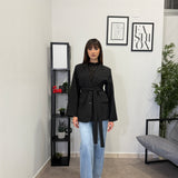 Blazer con Cintura Nero - 3871