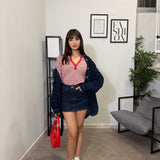 Camicione in denim scuro 25140