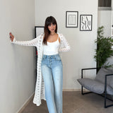 Cardigan Lungo in filo