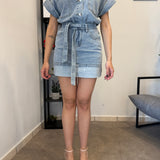 Set-Coordinato in denim chiaro 058