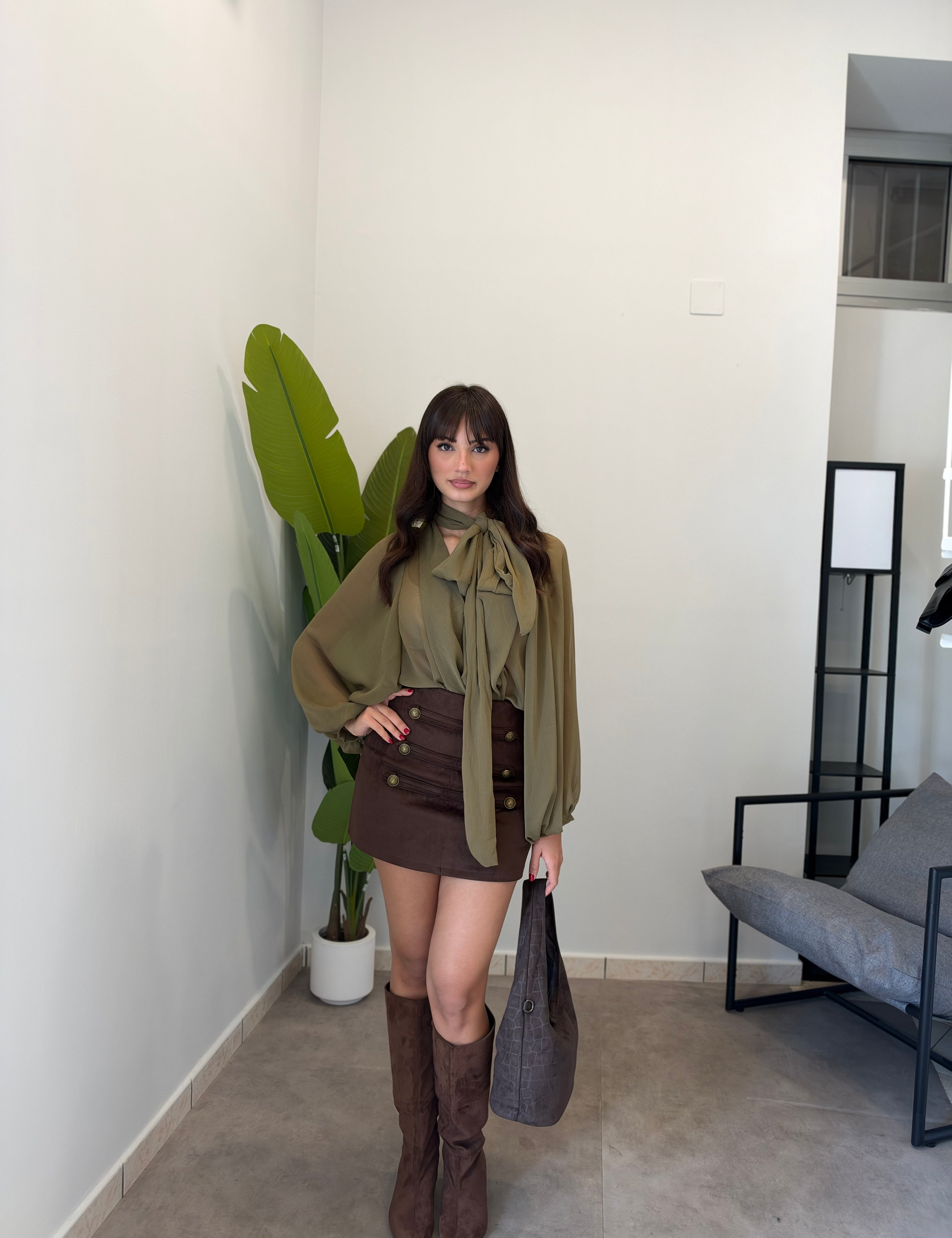 Gonna Scamosciata - Brown 5801