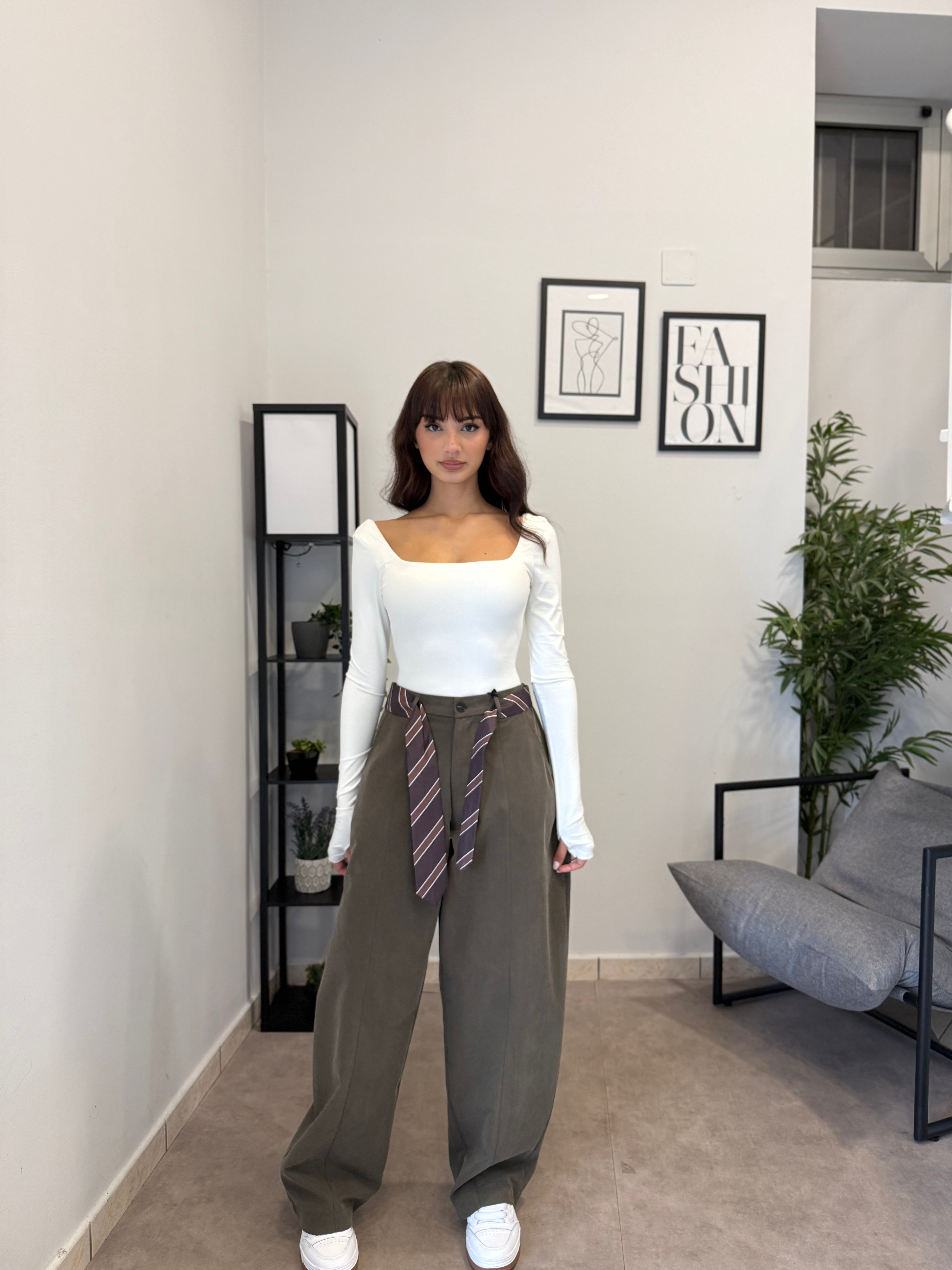 Pantalone Slouchy in cotone 9807