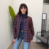 Camicia a quadri wine 2801