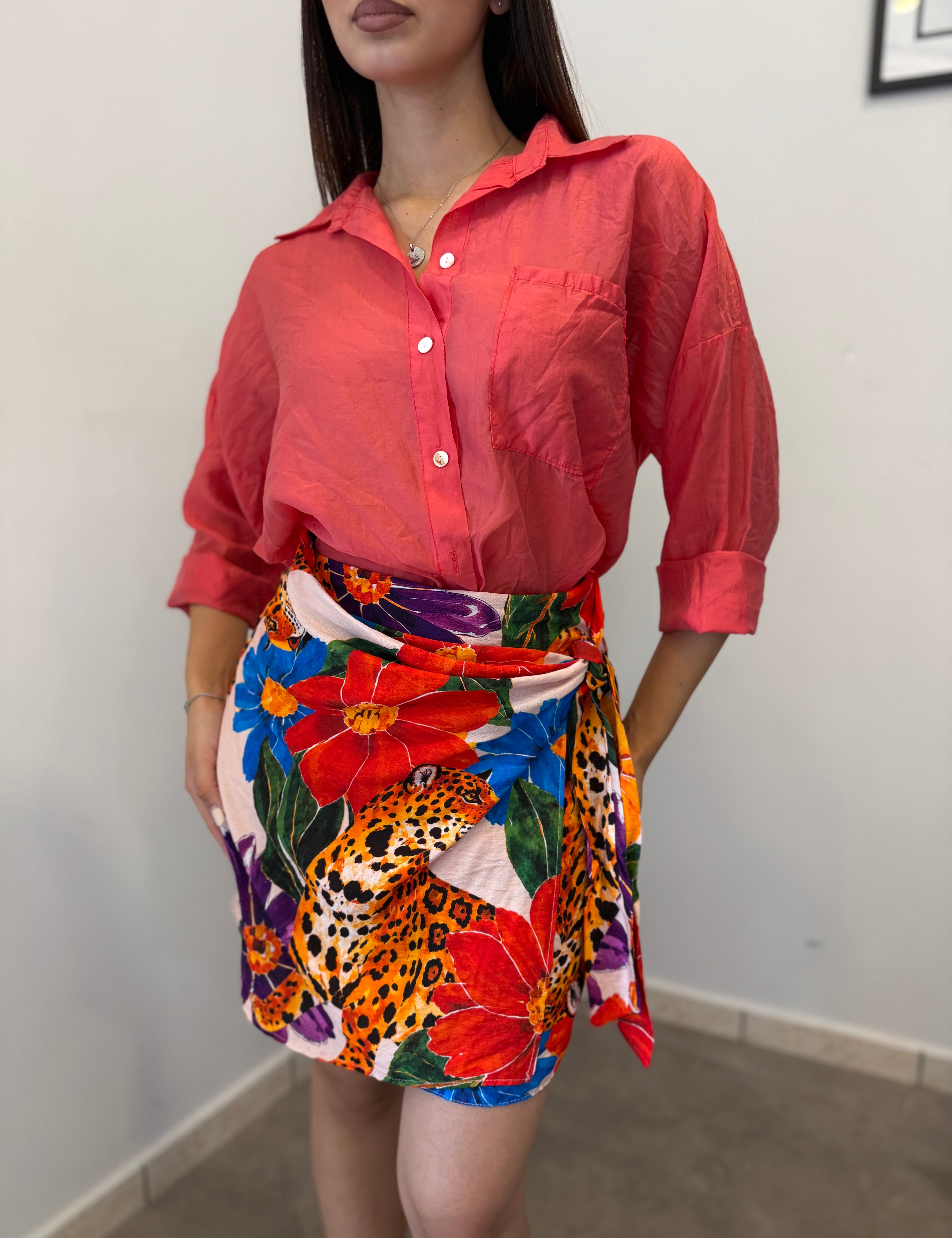 MiniGonna Pareo Etnic Red 6326