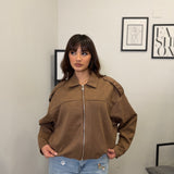 Giubbotto effetto camoscio - Camel 2808