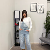 Salopette in denim chiaro 8038
