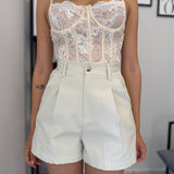 Shorts in cotone - Cream 9878
