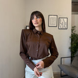 Camicia in Raso - Brown 648