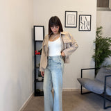 Jeans sabbiato con borchie 5596
