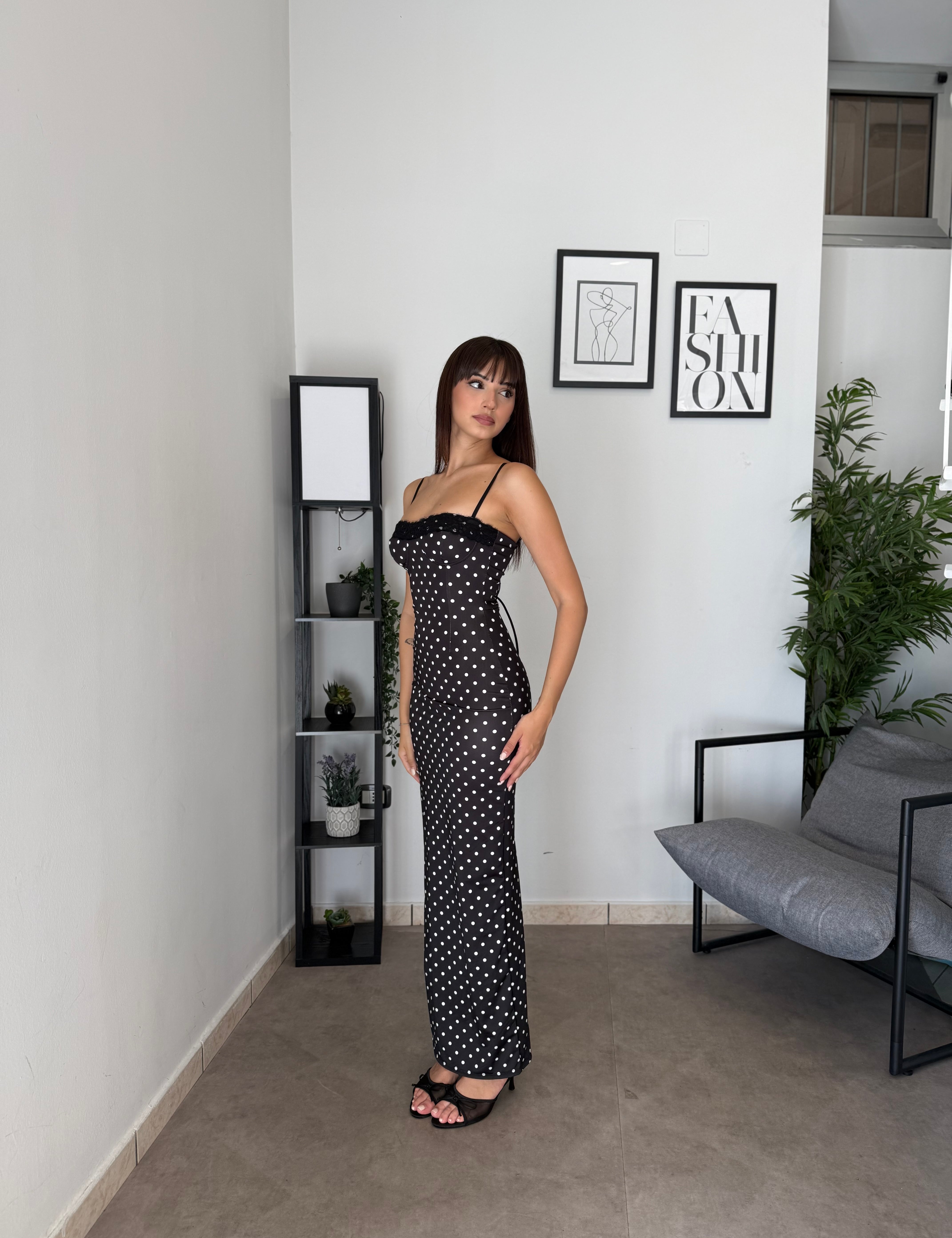 Abito Lungo Ines - Pois 6089