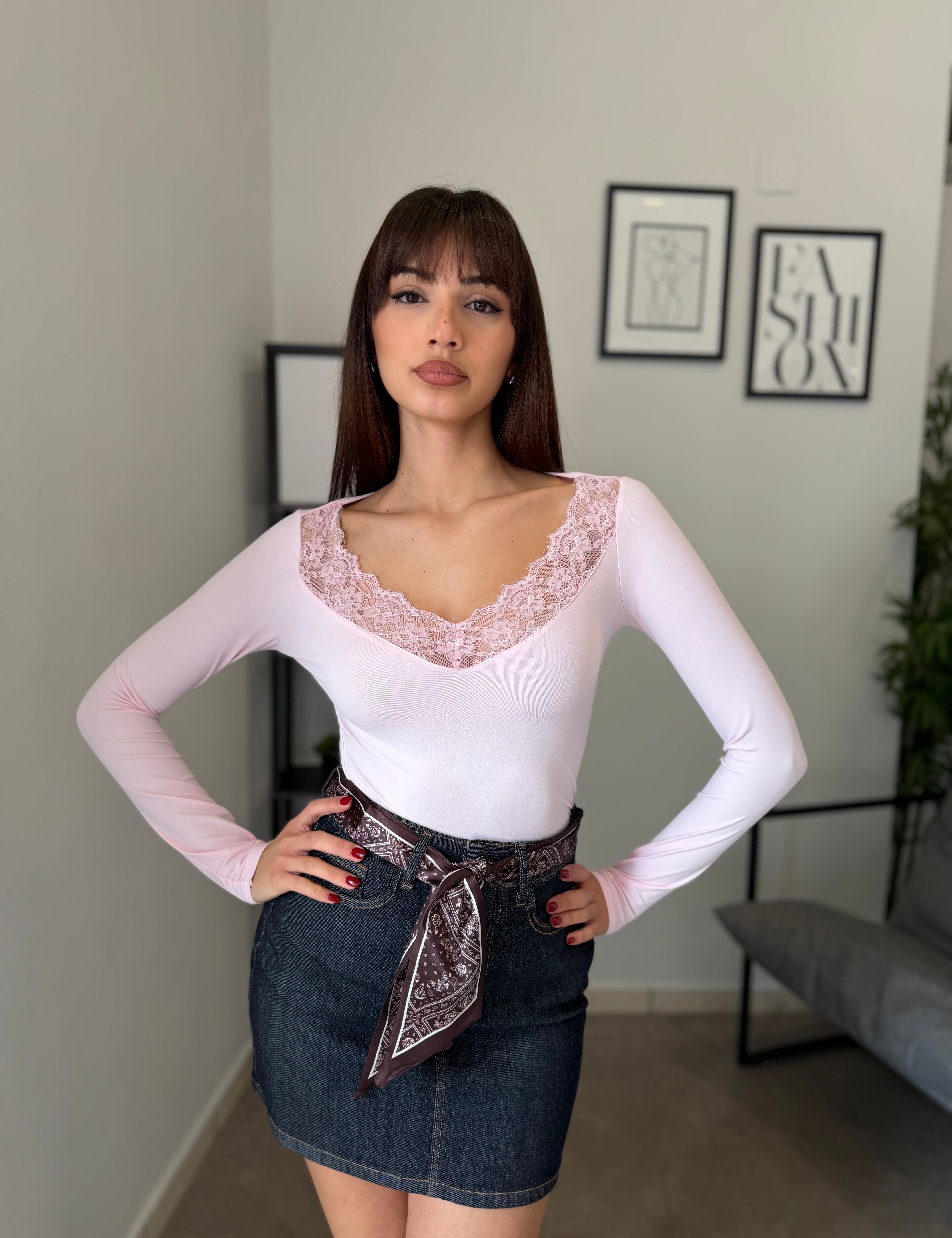 Maglia con Pizzo 14243