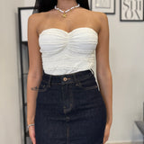 Minigonna in denim scuro 5741