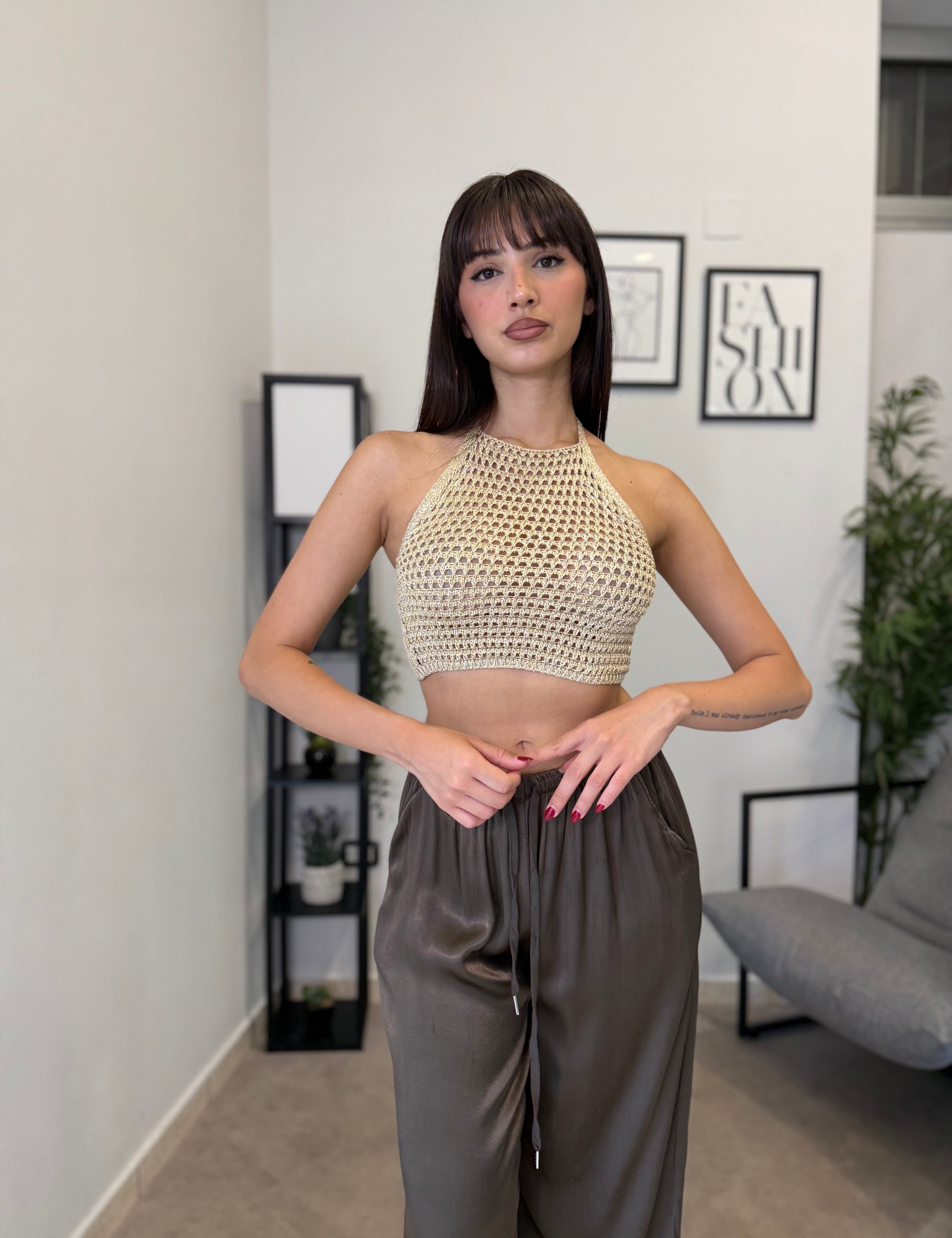 Crop Top in Crochet 2372