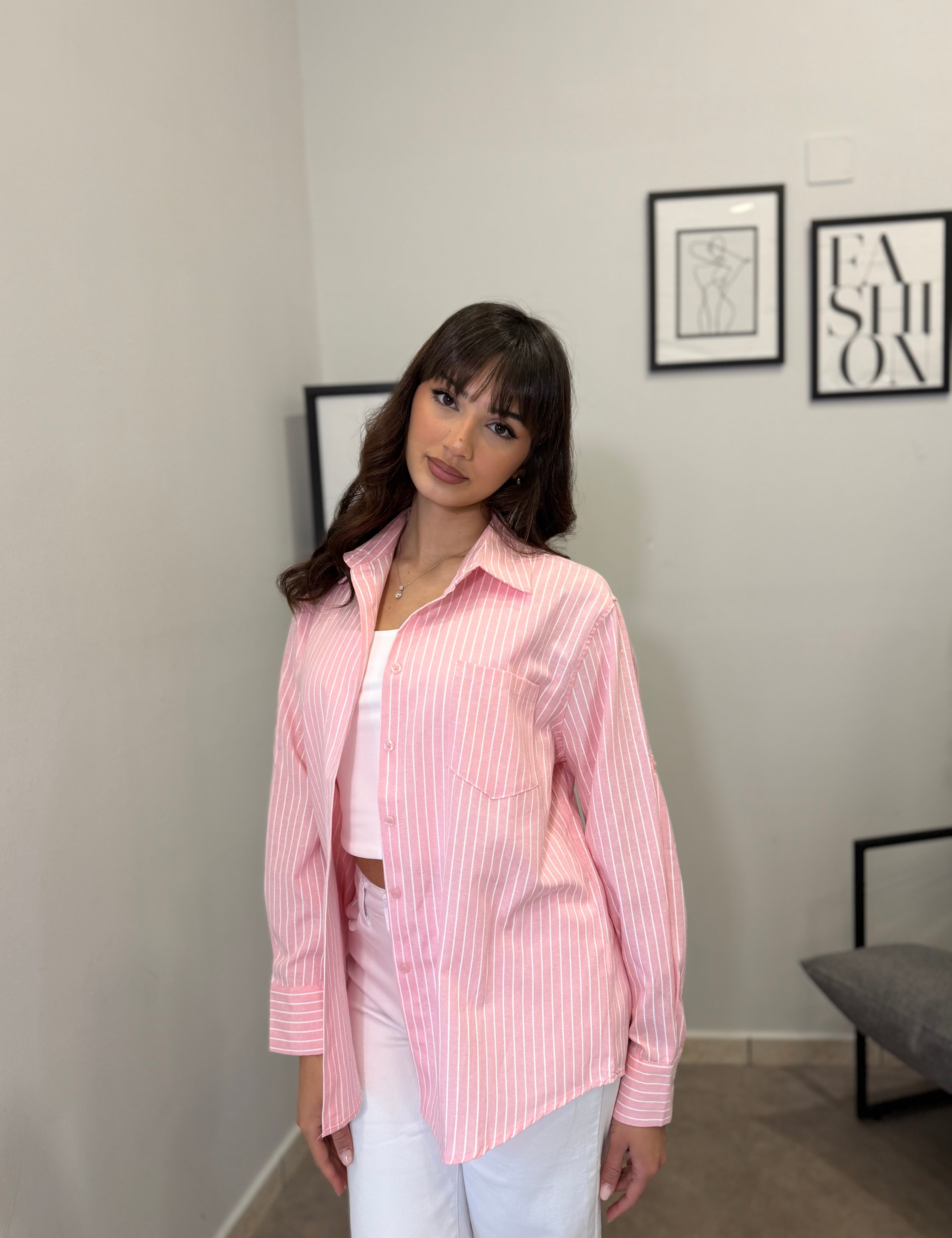 Camicia rigo bianco - rosa 1939