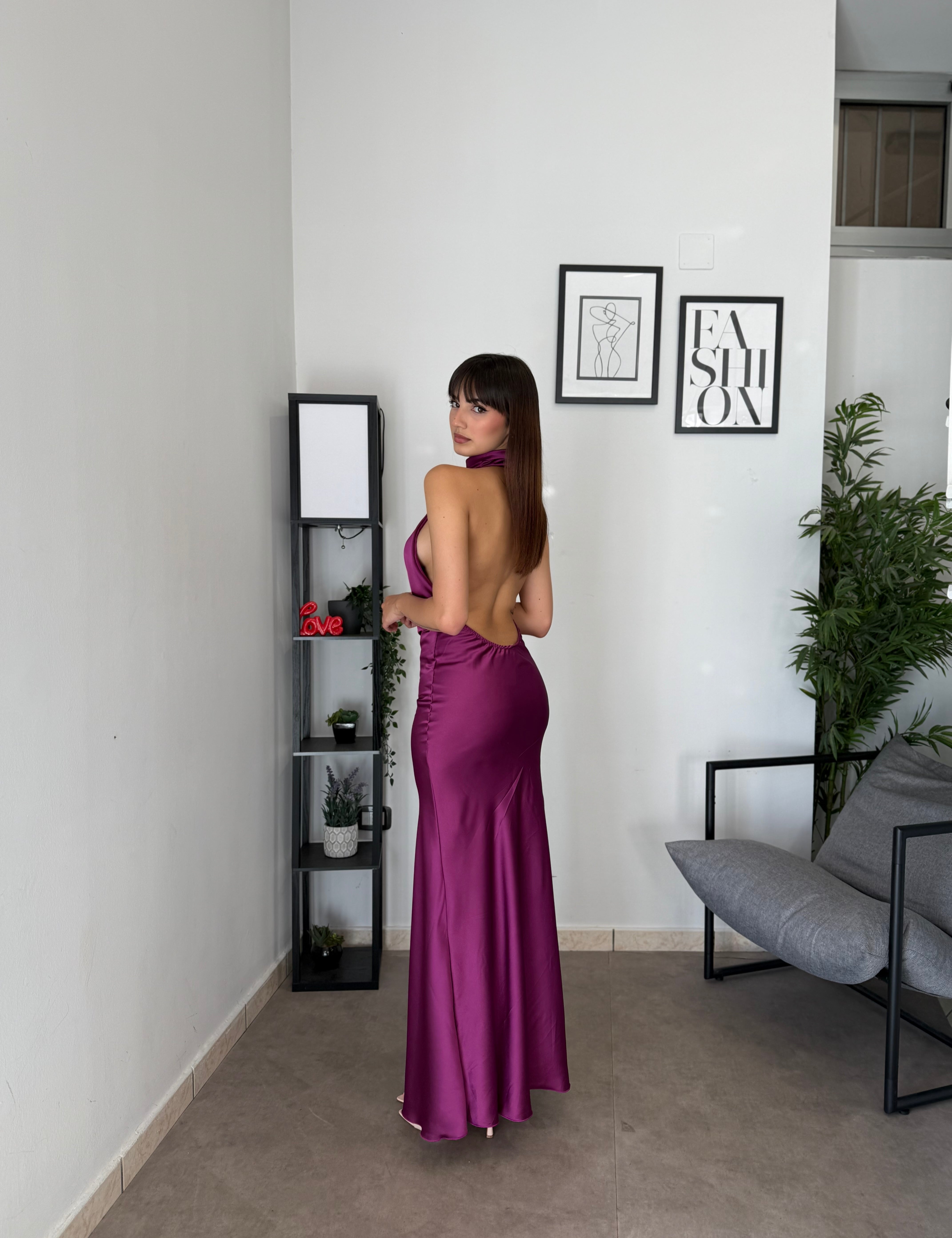 Abito Lungo Satin 60503