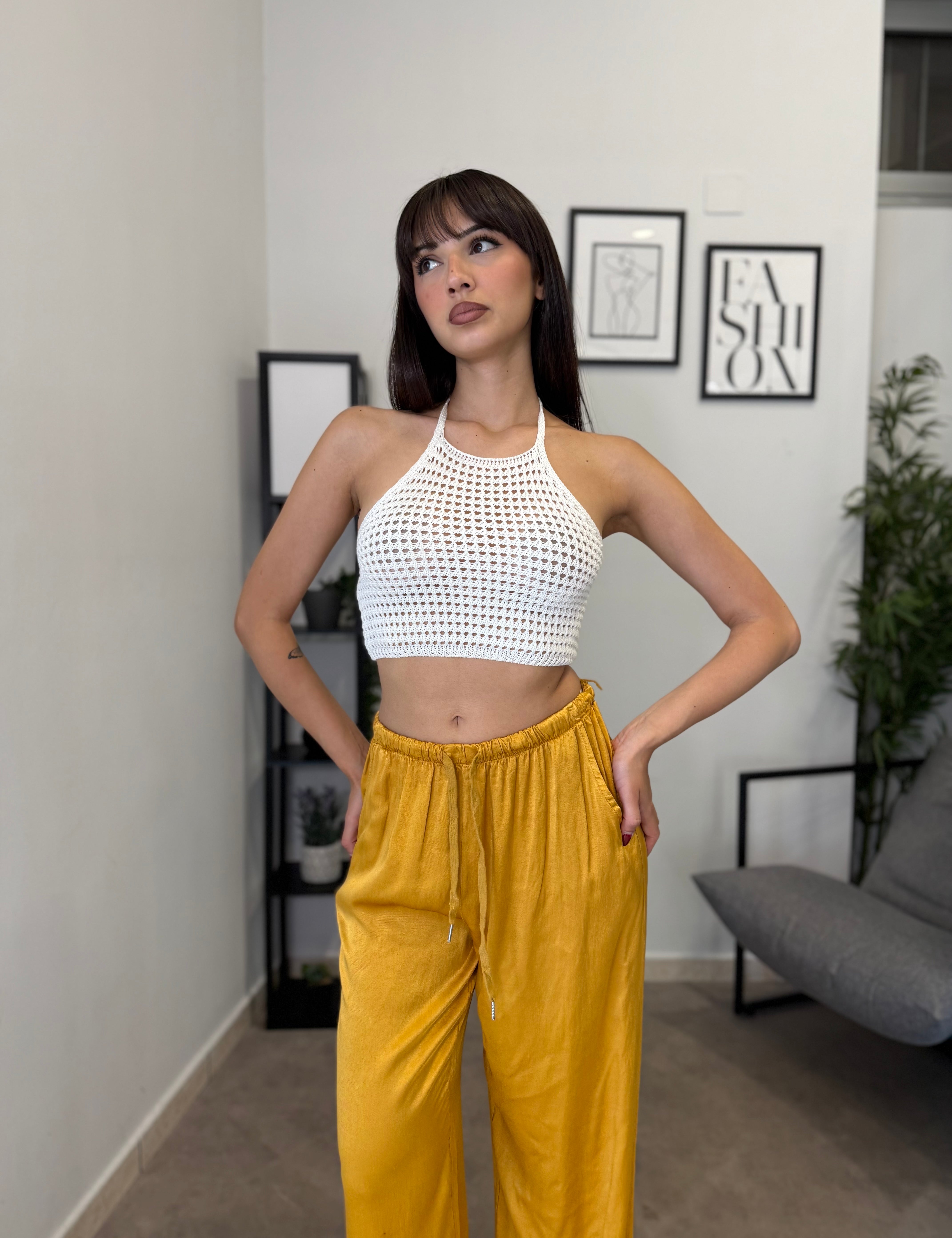Crop Top in Crochet 2372