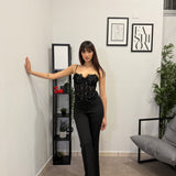 Pantalone a Zampa - Nero 1162