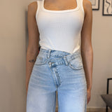 Jeans con strass a lato 5297