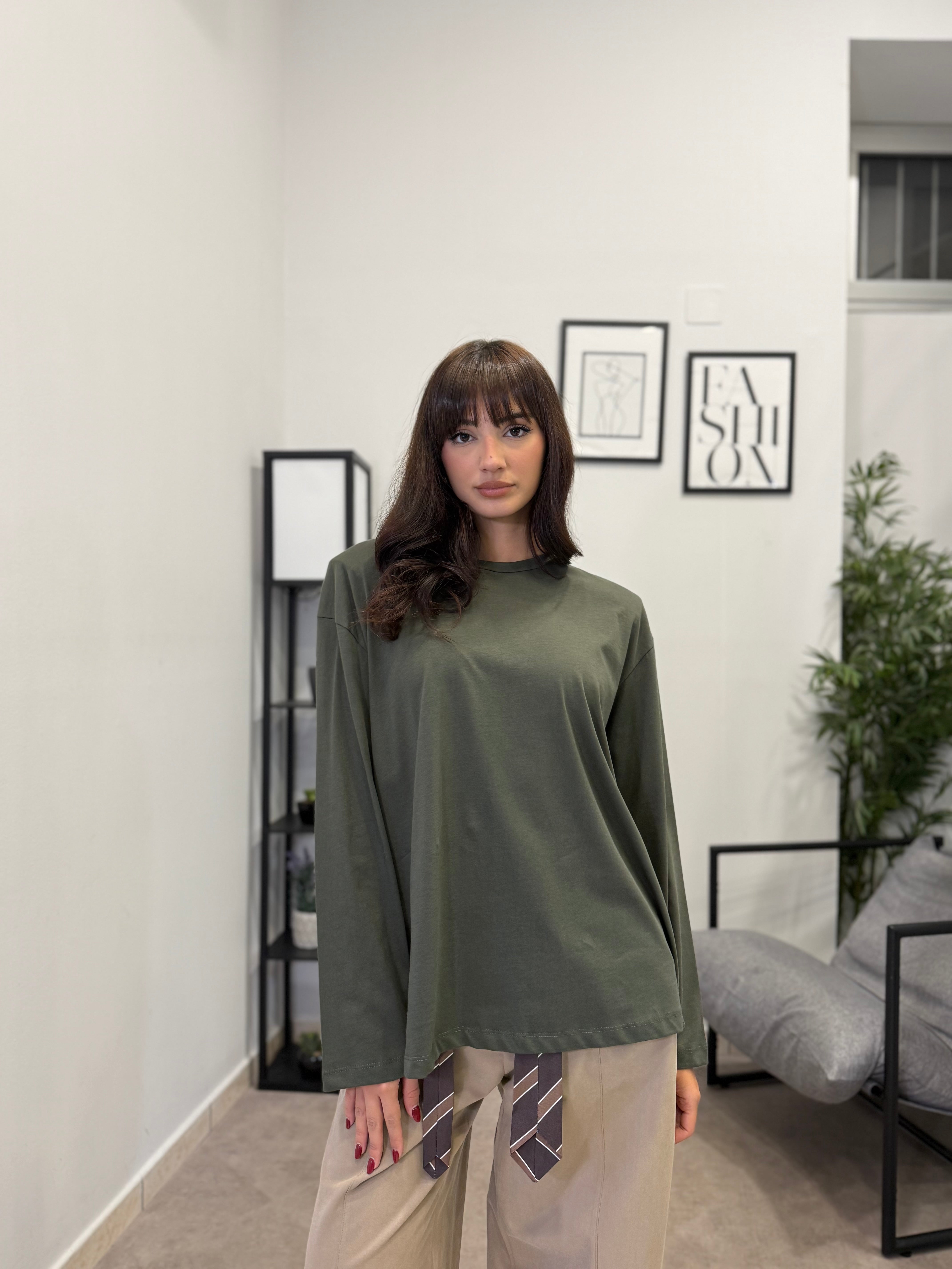 Maglia in cotone con spallina 2639