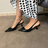 Décolleté nero lucido 7907
