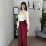 Pantalone Palazzo - Bordeaux 8123