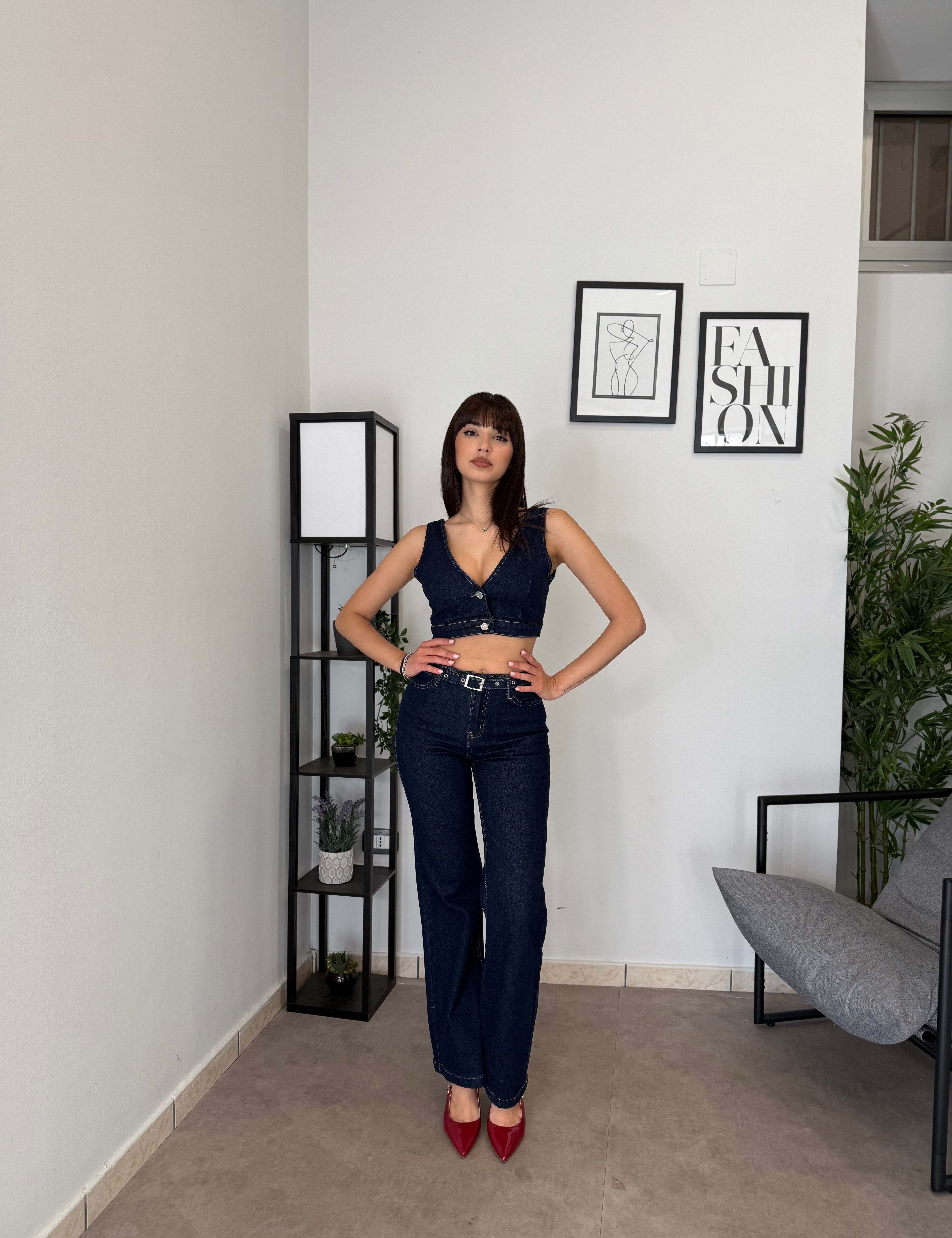 Jeans Gamba dritta scuro 2417