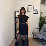 Abito lungo con pizzo 3340