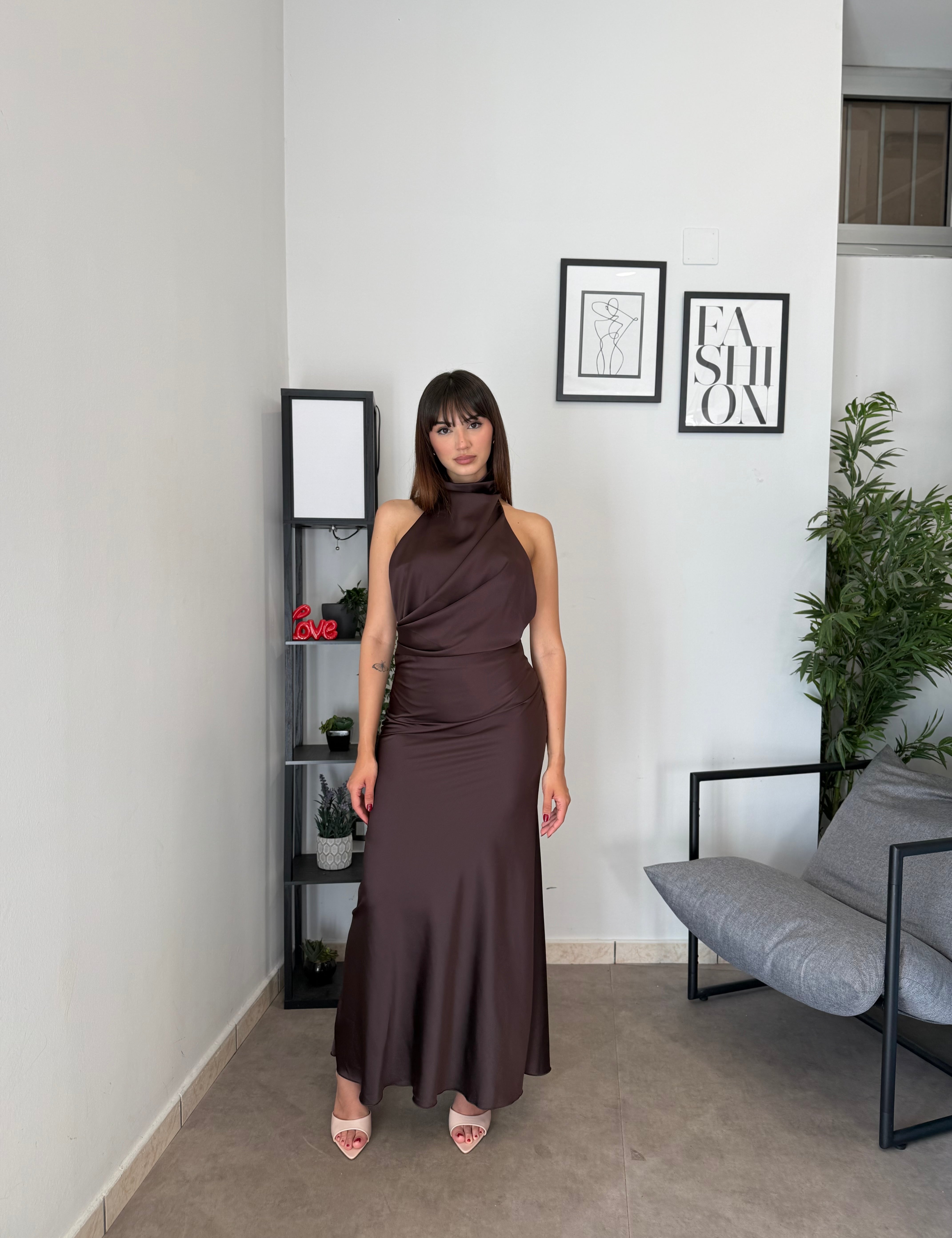 Abito Lungo Satin 60503