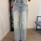 Jeans sabbiato con borchie 5596