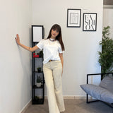 Jeans Gamba Dritta Beige 3250