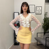 Maglia in pizzo e rouches 0611