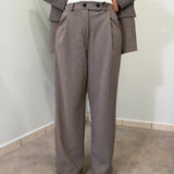 Pantalone Palazzo Spigato - Brown 5865