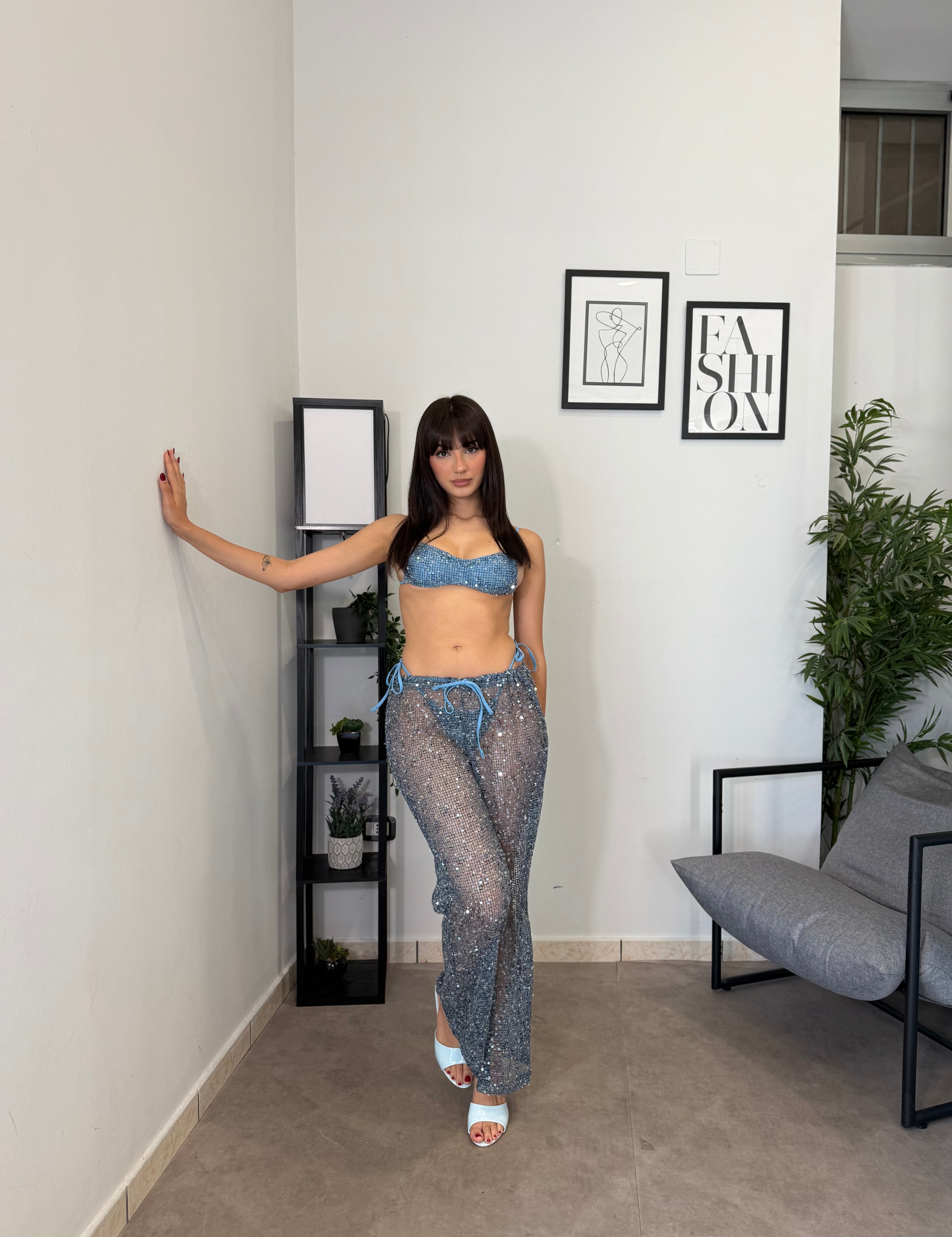 Set Bikini-Pantalone Paillettes 2600
